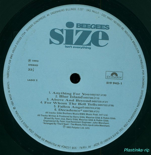 Bee Gees - Size Isn't Everything 1993 Bee Gees - Size Isn't Everything 1993