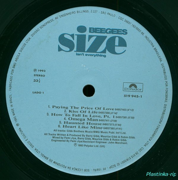 Bee Gees - Size Isn't Everything 1993 Bee Gees - Size Isn't Everything 1993