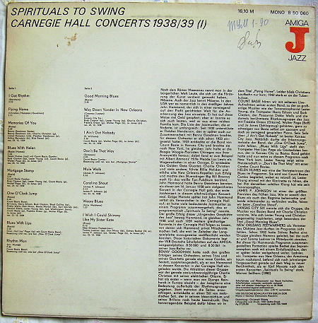 SPIRITUALS TO SWING CARNEGIE HALL CONCERTS 1938-39