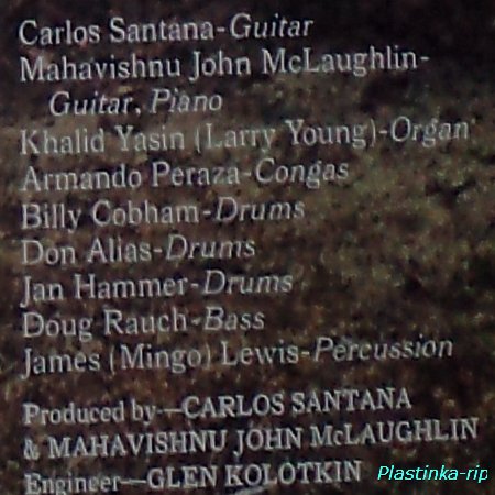 Carlos Santana, Mahavishnu John McLaughlin - Love Devotion Surrender (1973)Japan Press