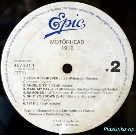 Motorhead &#8206; 1916 (1991)