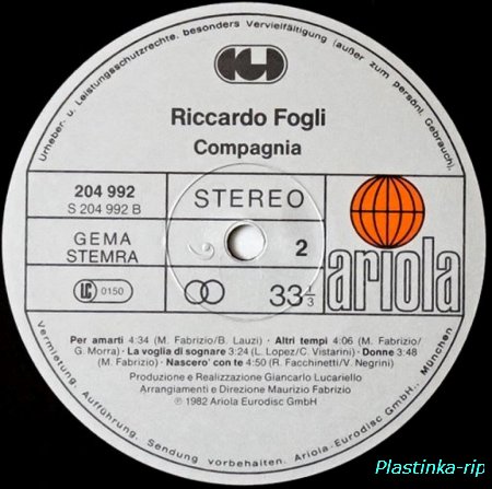 Riccardo Fogli &#8206; Compagnia