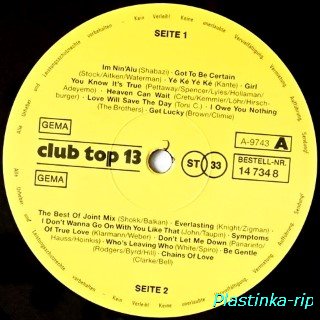 Various &#8206; Club Top 16 International Top Hits September / Oktober 1988