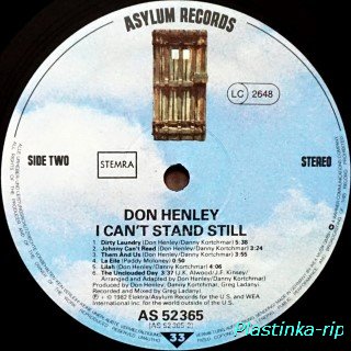 Don Henley &#8206;– I Can't Stand Still 1982