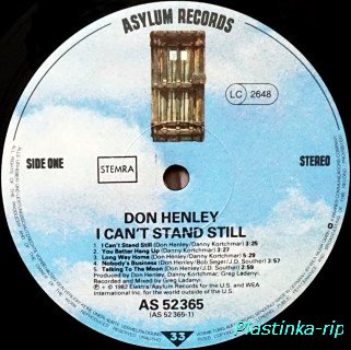 Don Henley &#8206;– I Can't Stand Still 1982