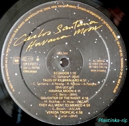 Carlos Santana &#8206;– Havana Moon 1983