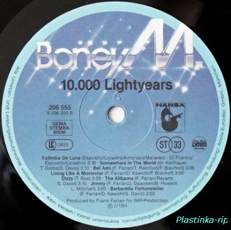 Boney M. &#8206; 10.000 Lightyears 1984