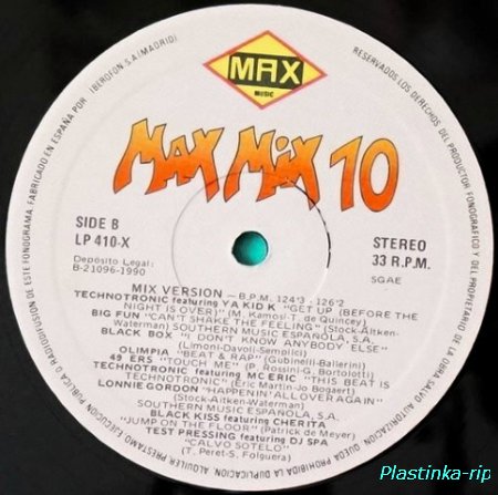 Various &#8206;– Max Mix 10  1990