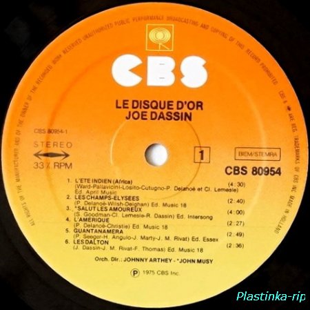 Joe Dassin &#8206; L'Ete Indien : Album D'Or  1975