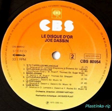 Joe Dassin &#8206; L'Ete Indien : Album D'Or  1975