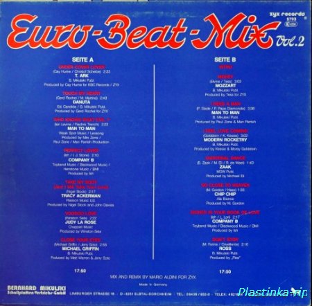 Various &#8206;– Euro-Beat-Mix Vol. 2-1987