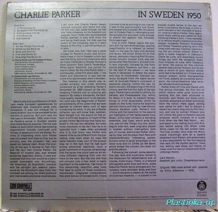 СHARLIE PARKER - IN SWEDEN 1950