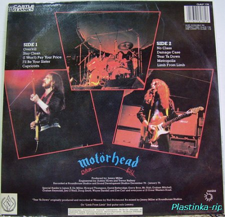 Motorhead &#8206;– Overkill  1979 (1992)