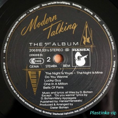 Modern Talking &#8206;– The 1st Album