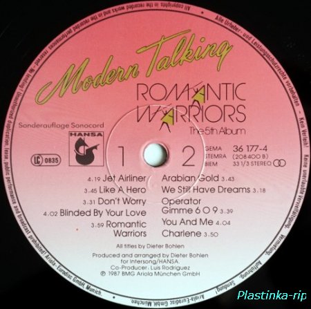 Modern Talking &#8206;– Romantic Warriors - The 5th Album