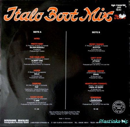Various &#8206;– Italo Boot Mix Vol. 8  1987