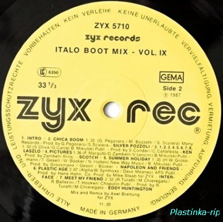 Various &#8206;– Italo Boot Mix Vol. 9  1987