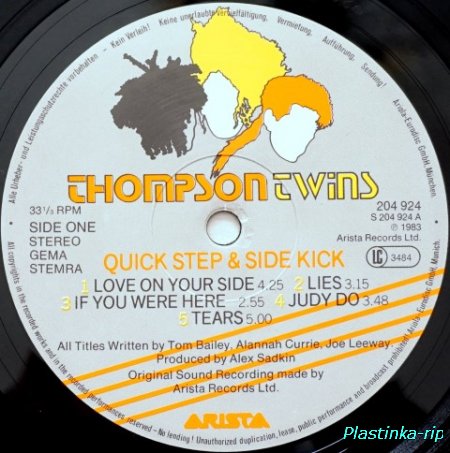 Thompson Twins &#8206;– Quick Step & Side Kick    1983