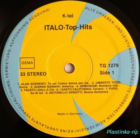 Various &#8206;– Italo Top Hits