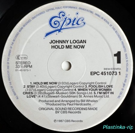 Johnny Logan &#8206; Hold Me Now    1987