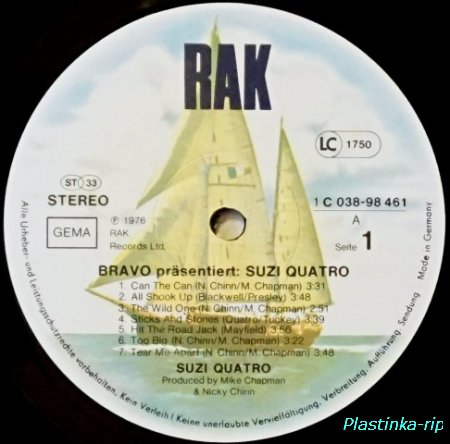 Suzi Quatro &#8206; BRAVO - Suzi Quatro    1976