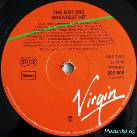 The Motors &#8206; The Motors Greatest Hit   1981