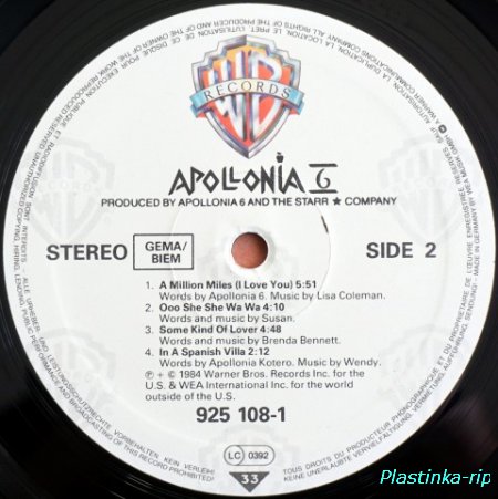 Apollonia 6 &#8206;– Apollonia 6   1984