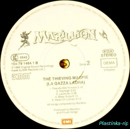 Marillion &#8206;– The Thieving Magpie (La Gazza Ladra)   1988