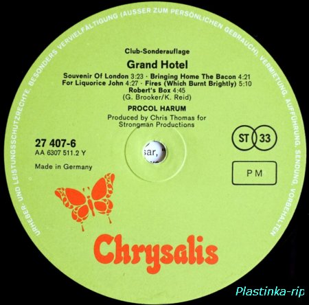 Procol Harum &#8206;– Grand Hotel    1973