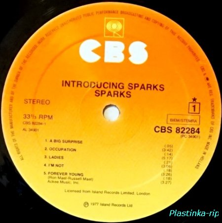 Sparks &#8206;– Introducing Sparks   1977
