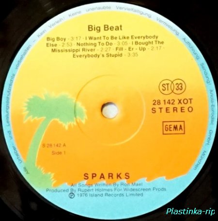 Sparks &#8206;– Big Beat    1976