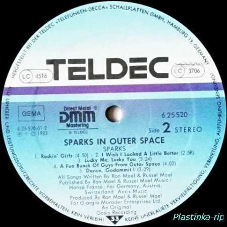 Sparks &#8206; In Outer Space   1983