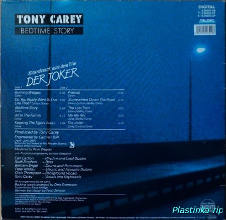 Tony Carey &#8206; Bedtime Story   1987