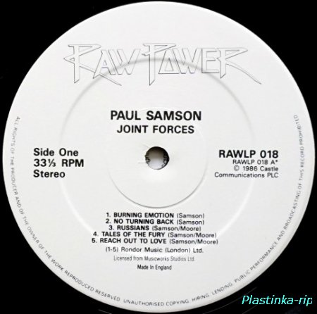 Paul Samson &#8206;– Joint Forces   1986