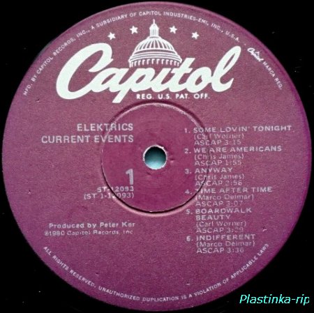 Elektrics &#8206;– Current Events   1980