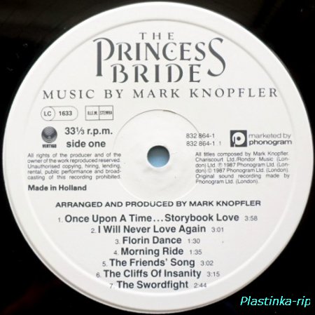 Mark Knopfler &#8206;– The Princess Bride   1987