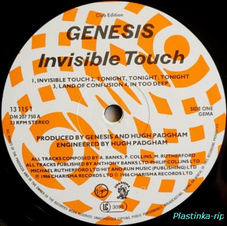 Genesis &#8206;– Invisible Touch   1986