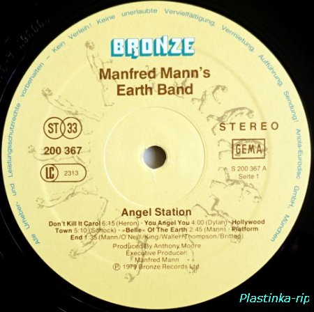 Manfred Mann's Earth Band &#8206;– Angel Station   1979