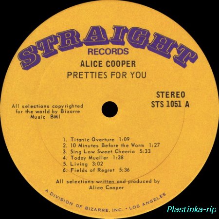 Alice Cooper - Pretties For You  1968