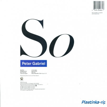 Peter Gabriel - So  1986