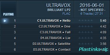 ULTRAVOX - BRILLIANT 2012 2lp
