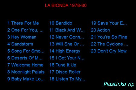 La Bionda 4LP - La Bionda, Bandido, High Energy, I Wanna Be Your Lover