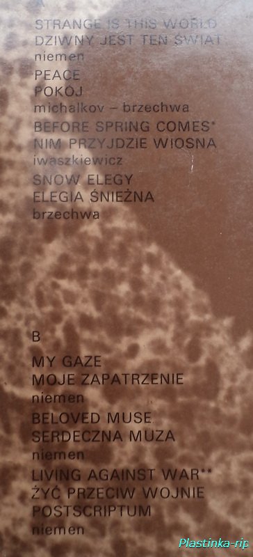 Czeslaw Niemen - Postscriptum (1980)