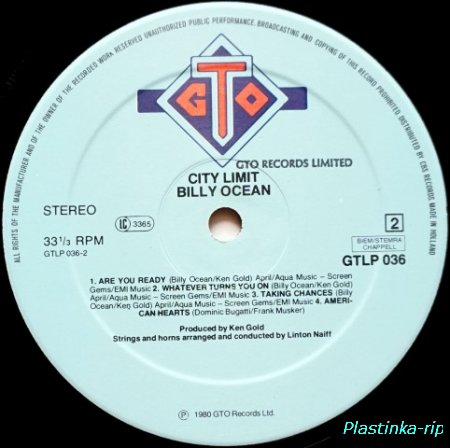 Billy Ocean &#8206;– City Limit 1980