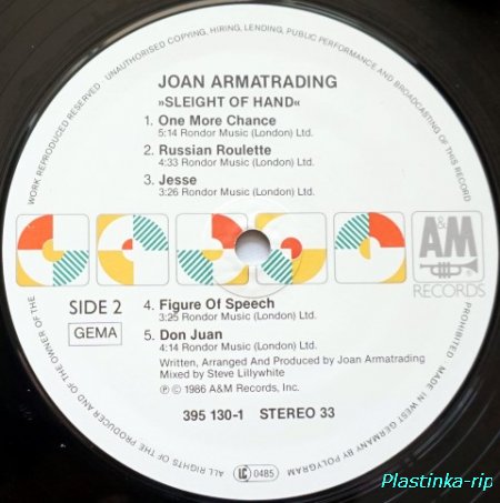 Joan Armatrading &#8206;– Sleight Of Hand 1986