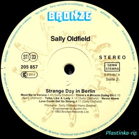 Sally Oldfield &#8206; Strange Day In Berlin   1983