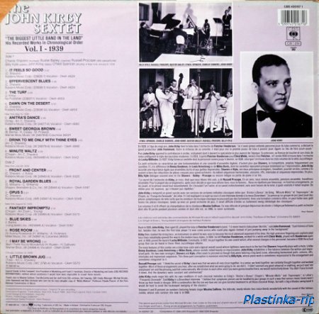 John Kirby Sextet &#8206;– The Biggest Little Band In The Land - His Recorded Works In Chronological Order - Vol. I - 1939   1986