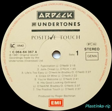 The Undertones &#8206; Positive Touch   1981