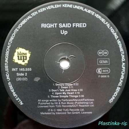 Right Said Fred &#8206;– Up    1992