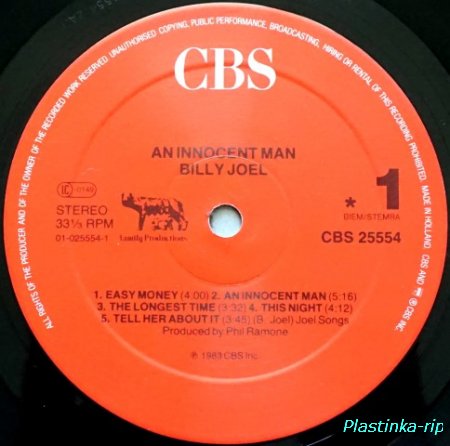 Billy Joel &#8206;– An Innocent Man    1983